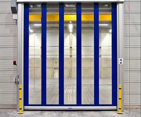 Transparente schnelle Rollen-Fensterladen-Türen, schnelle verantwortliche Tür galvanisierter Stahl