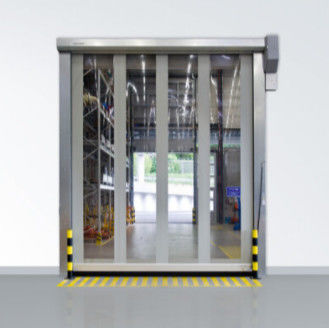 Hochsicherheit Transparente Schnellrollenläden Türen Galvanisiertes Stahllager