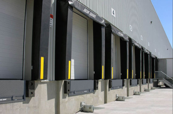 Verschleißbeständige Stoffe Dock Tür Schutz einstellbares Ladesystem mit Lagercontainer