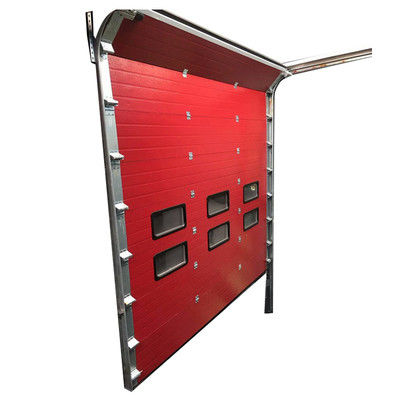 rote Farbe der 50mm Platten-beschichtete industrielle Schnitttür-3000x4000 automatische das Stahlsandwich
