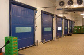 Gewebe 50HZ industrielle schnelle Rolltor-Plastikinnenwind-Widerstand-Vertikale PVCs
