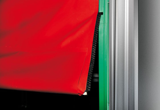Hochsicherheit Hochgeschwindigkeit PVC Roll Up Schnellverschluss Tür 304 Edelstahl Innenraum Aluminium Reißverschluss