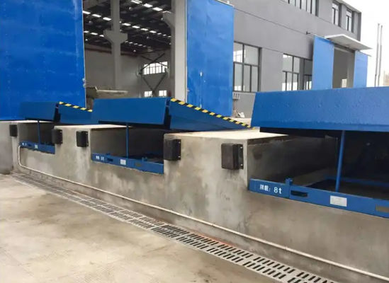 Galvanisierter Endladen-Dock-Nebenlager mit anpassbarer Plattformgröße und Lippenlänge 6 Tonnen elektrische Hydraulikplattform
