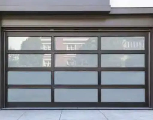 Glas Garage Billiges Preis Schwarz Wasserdicht Ausgezeichnete Isolierung Aluminiumschicht Tür für Wohnhaus in Grau