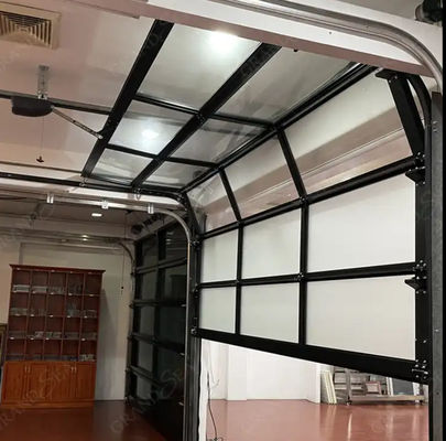 Sicherheits-Aluminium-Abschnitttür mit modernem Design Doppelverglasung Glas Ausgezeichnete Isolierung Wohn modern Fernbedienung
