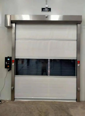 Hochleistungsstahl Isolierte Schnellwalztür Hand/Automatische Wetterbeständige PVC Vorhang Hochgeschwindigkeitssicherung