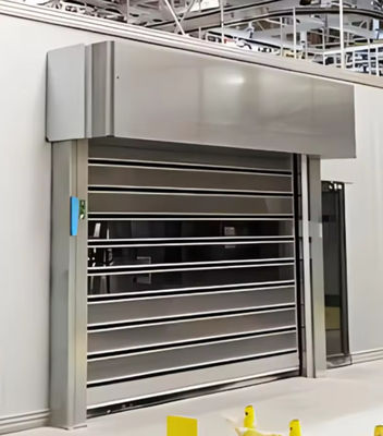 Aluminiumlegierung 0,8 m/s Schließgeschwindigkeit Metall Schnelle Oberkopf-Hochgeschwindigkeits-Rolltür