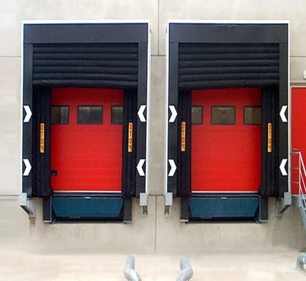Stahl aufblasbare Dock-Schutz mit einfacher Installation hervorragende UV / Wetterbeständigkeit Kühlschutz Tür für Lebensmittel