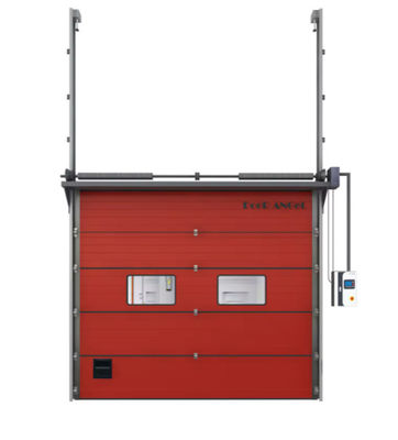 Industrielle automatische Aufhebung Weißgeräuschereduktion Oberkopftür mit verschließbarem Griff und windfestem Design