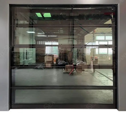 Moderne Doppelverglasung Aluminium-Abschnitttür mit manueller oder automatischer Öffnung Glas Garagentüren
