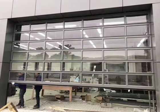 Sicherheits-Aluminium-Abschnitttür mit Doppelverglasung in verschiedenen Farben