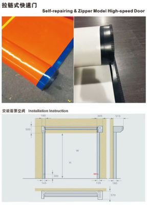 304 Edelstahl Schnelligkeit Roll-Up-Riegel Promotion Schnelle Stapel Tür Automatische Induktion Hochgeschwindigkeits-Pvc-Lager