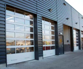 Automatische elektrische Rolltür aus transparenter Aluminiumlegierung mit Doppelverglasung
