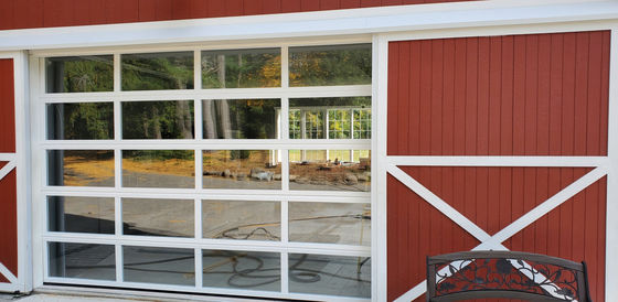 Doppelverglasung Aluminiumglas Garagentor automatisch elektrisch rollend Außen Aluminiumlegierung Vollsicht