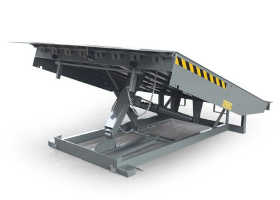 Druckknopfsteuerungen Dock-Tür-Ebenen-Werkstatt Automatische Dockplatte mit anpassbarer Lippenlänge 25000-40000LBS sicheres Design