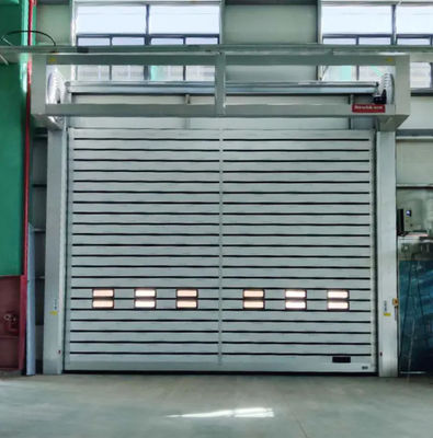 Schnell schließbare Schnelle isolierte, sichere, durchsichtige Spiraltür aus Aluminium mit 0,8 m/s Schließgeschwindigkeit und 220 V/50 Hz Stromversorgung