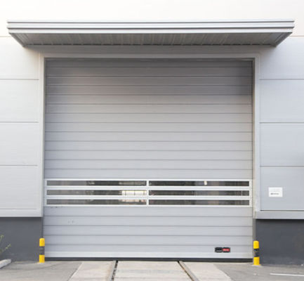 Effizienz Sicherheit Effizienz Windwiderstand ≤2,0KN/m2 Öffnungsgeschwindigkeit 0,8m/s Aluminiumtransparente Hochgeschwindigkeits-Spiraltür