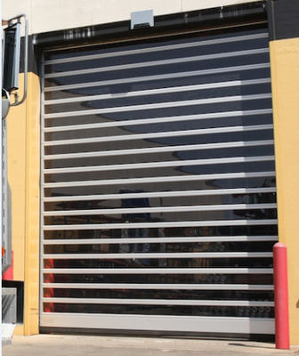 Effizienz Sicherheit Effizienz Windwiderstand ≤2,0KN/m2 Öffnungsgeschwindigkeit 0,8m/s Aluminiumtransparente Hochgeschwindigkeits-Spiraltür