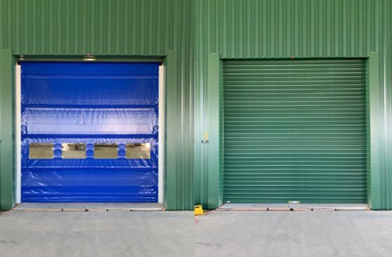 Fabrikpreis Schnelles industrielles Lager/Fabrik Innenraum Manuelle/Automatische Bedienung Hochgeschwindigkeits-PVC-Rolltor-Rolltor 304 Edelstahl Material