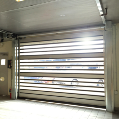 Aluminiumtransparente Hochgeschwindigkeitsspirale Tür Sicherheit und Effizienz für schwere industrielle Anwendungen