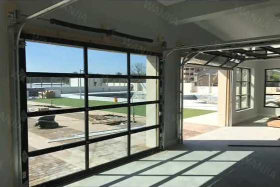 Acryl Aluminium Klare Garagentor Volle Sicht Transparente Garagentor Glas Sektionaltor Modernes Design Stil