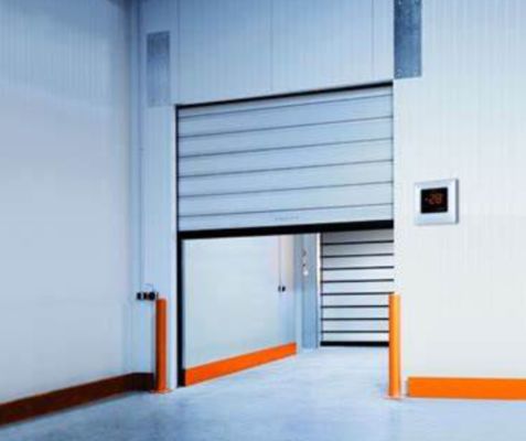 Sicherheitsfarbe angepasste Rolltür Aluminium-Hochgeschwindigkeits-Spirale Tür Sicherheit und Effizienz für Luftdurchlässigkeit ≤2.0m3/m2.s