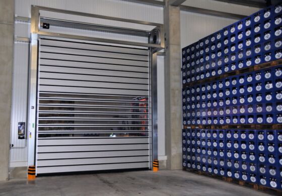 Automatische Hochgeschwindigkeits-Spiral-Sicherheitstür, Effizienz, Lebensdauer 5 Millionen Mal, Isolierte elektrische Aluminiumlegierungsplatte für Industrie