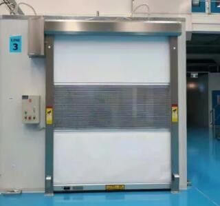 Industrielle schnelle PVC-Edelstahl-Automatisierungs-Fensterladen-Gebrauchstemperatur der Rolltor-1.2mm 	-30°C- +70°C