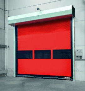 Gewebe 50HZ industrielle schnelle Rolltor-Plastikinnenwind-Widerstand-Vertikale PVCs