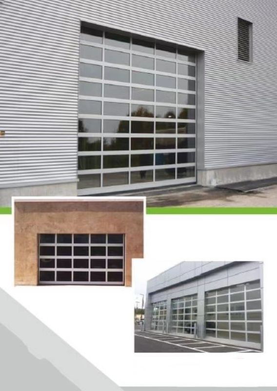 Voll- Ansicht Schnittaußentür-Aluminiumglasgaragen-hohe Schalldämpfung wasserdicht