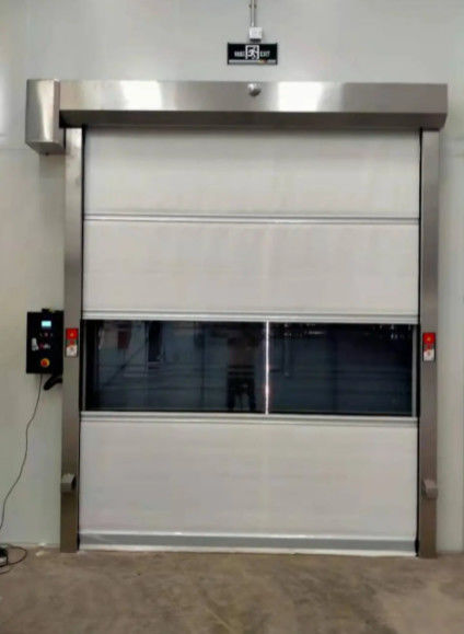 Hochleistungsstahl Isolierte Schnellwalztür Hand/Automatische Wetterbeständige PVC Vorhang Hochgeschwindigkeitssicherung