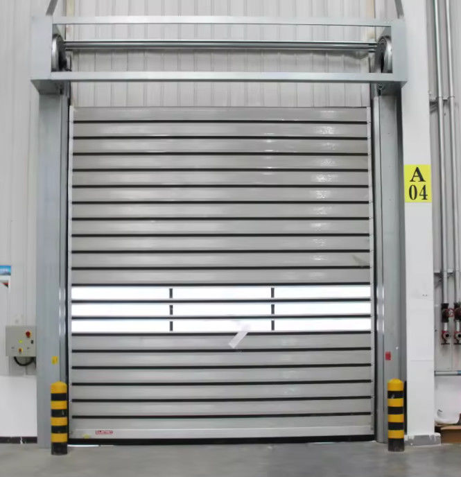 PLC-gesteuerte Drehschraubentür Aluminiumlegierung Bauen 0,8m/s Öffnungsgeschwindigkeit Metall Industrie Roll Up Tür