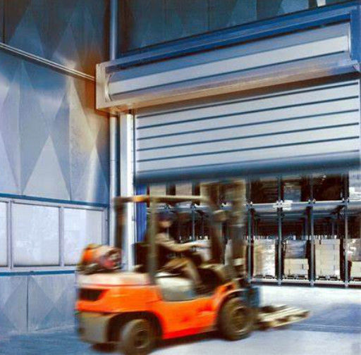 Schnelle Tür durchsichtige Aluminium-Hochgeschwindigkeits-Spirale Tür mit 0,8m/s Schließgeschwindigkeit und 0,8m/s Öffnungsgeschwindigkeit
