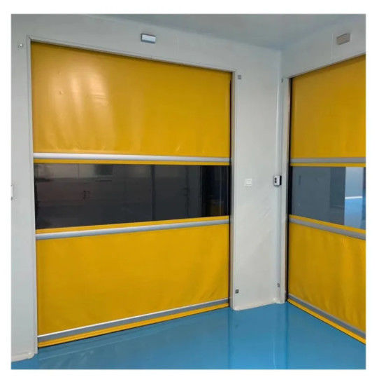 Gewebe Isoliertes Vorhang Hochgeschwindigkeit PVC Roll Up Schnellverschluss Tür 304 Edelstahl Material Sicherheit Wetterbeständigkeit