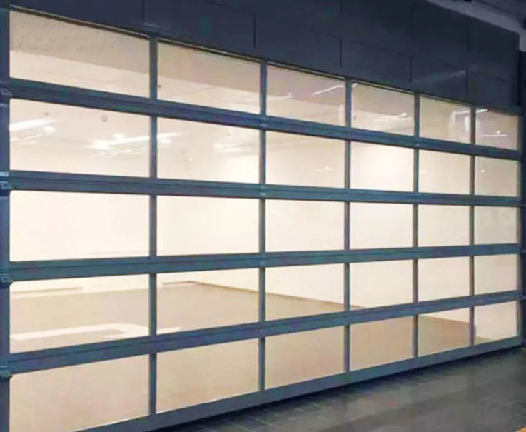 Moderne Gestaltungsart Wasserdichtheit Klasse 3 Transparentes Glas Garagentor mit Schalldämmung