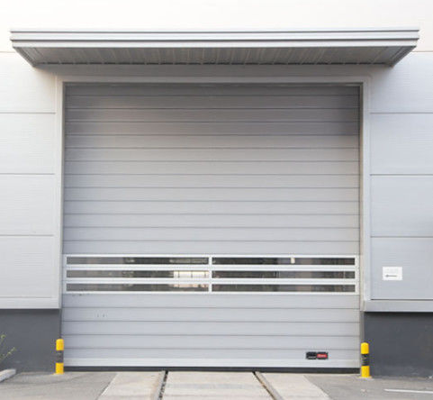 Effizienz Sicherheit Effizienz Windwiderstand ≤2,0KN/m2 Öffnungsgeschwindigkeit 0,8m/s Aluminiumtransparente Hochgeschwindigkeits-Spiraltür