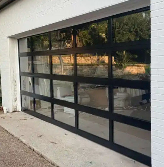 Hochsicherheit Aluminiumlegierung Glas Garagentor Wasserdichtheit Klasse 3 Transparent