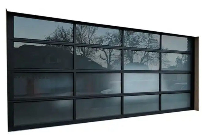 Aluminiumlegierung Glas Wasserdichtheit Klasse 3 Transparentes Glas Garagentor für hohe Sicherheit