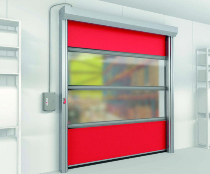Industrielle Staubdichte Lagerhaus Rollende PVC Hochgeschwindigkeits-Türen Hochgeschwindigkeits-Roller-Riegel Tor
