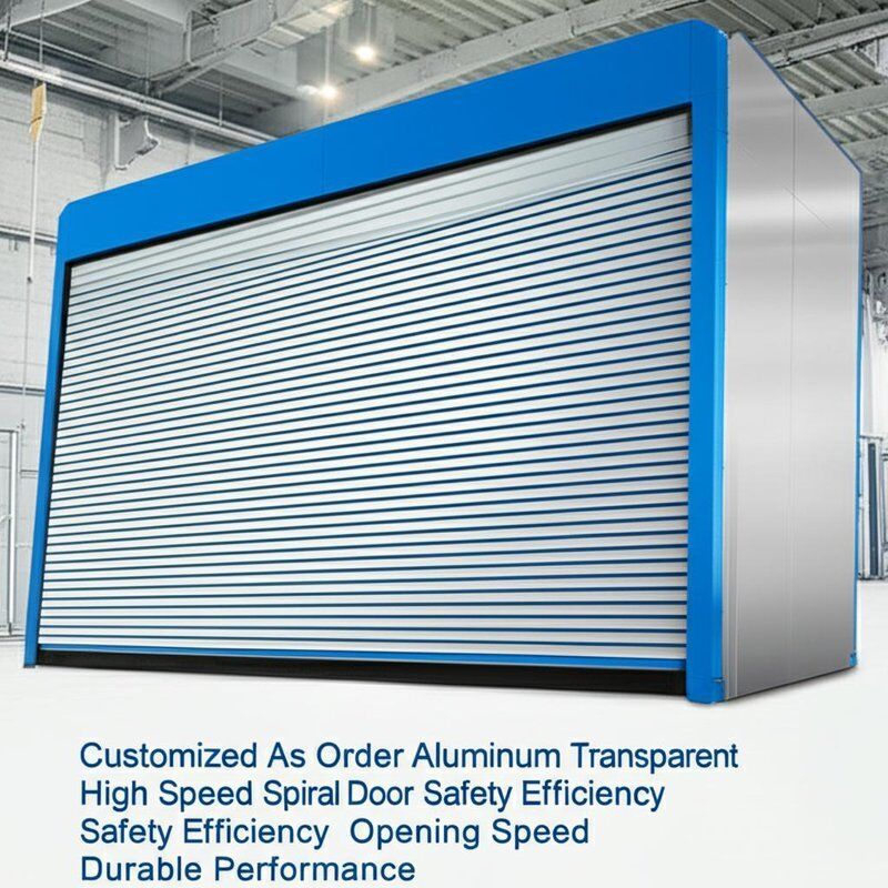 Kundenspezifische Aluminium-Transparent-Schnelllauftore nach Bestellung, Sicherheit, Effizienz, Öffnungsgeschwindigkeit 0,8 m/s, langlebige Leistung
