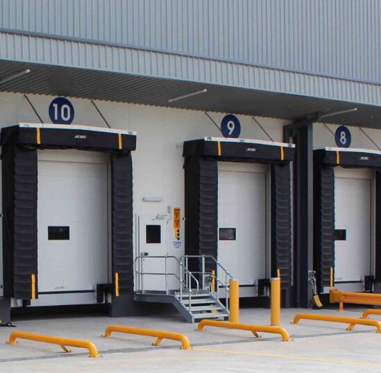 OEM-Großhandel im industriellen Stil für den Außenbereich, wasserdicht, hohe Haltbarkeit, verstellbares Ladesystem, Dock-Türschutz, kundenspezifische Farbe