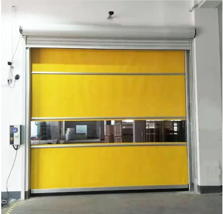 Stahlkonstruktion Hochgeschwindigkeit PVC Roll Up Schnellverschluss Tür 304 Edelstahl Material Sicherheit Ja Schnelle Tür Lösung